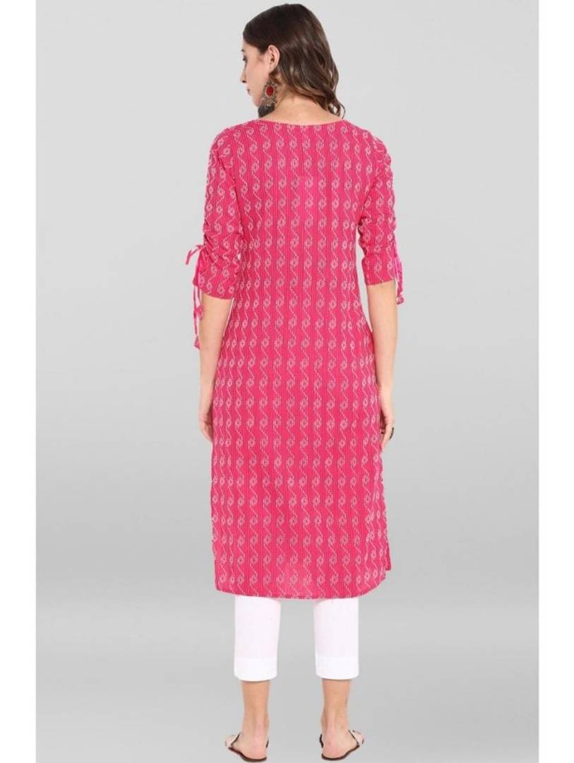 Stylish Cotton Printed Straight Kurta For Women